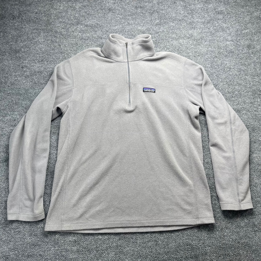 Patagonia Mens Micro D Quarter Zip Fleece Pullover Grey STY26175 FA15 Medium